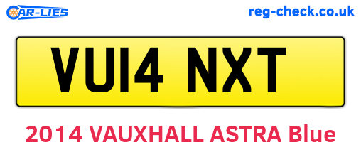 VU14NXT are the vehicle registration plates.