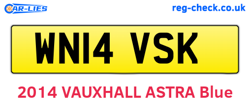 WN14VSK are the vehicle registration plates.