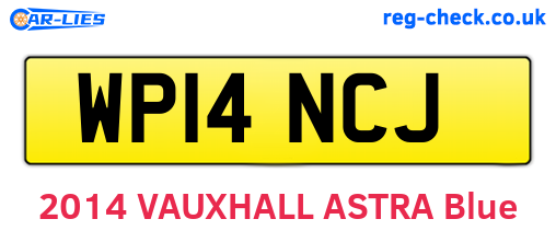 WP14NCJ are the vehicle registration plates.