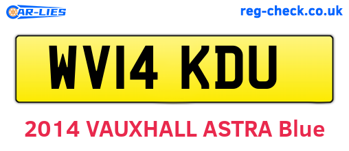 WV14KDU are the vehicle registration plates.