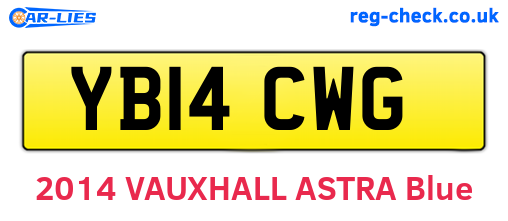 YB14CWG are the vehicle registration plates.