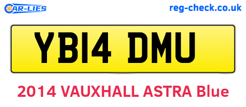 YB14DMU are the vehicle registration plates.