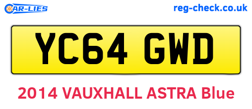 YC64GWD are the vehicle registration plates.
