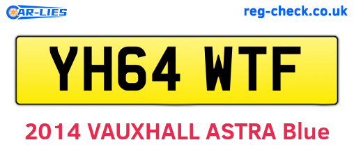 YH64WTF are the vehicle registration plates.