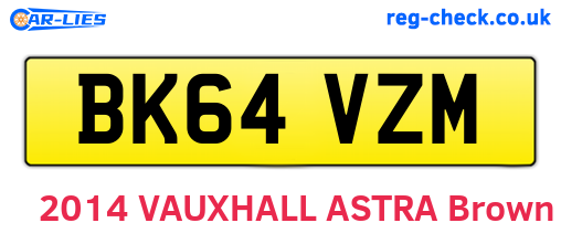 BK64VZM are the vehicle registration plates.