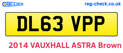 DL63VPP are the vehicle registration plates.