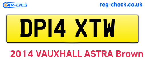DP14XTW are the vehicle registration plates.