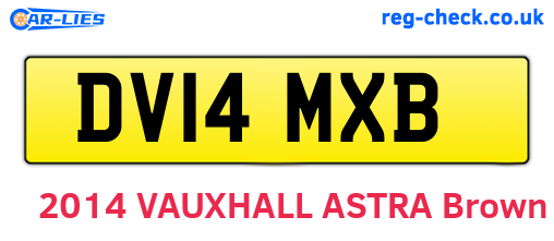 DV14MXB are the vehicle registration plates.