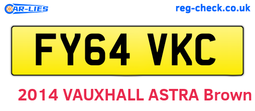 FY64VKC are the vehicle registration plates.