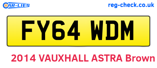 FY64WDM are the vehicle registration plates.