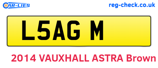L5AGM are the vehicle registration plates.