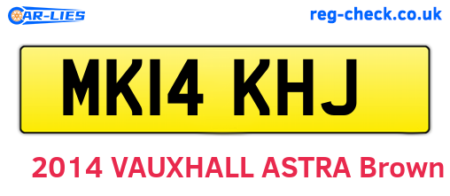 MK14KHJ are the vehicle registration plates.