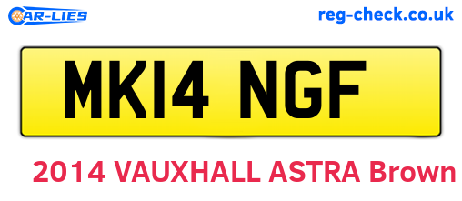 MK14NGF are the vehicle registration plates.