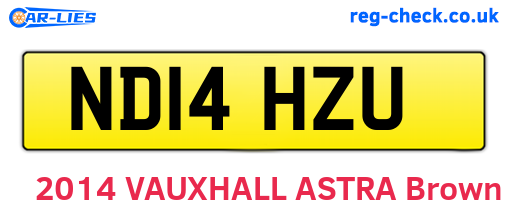 ND14HZU are the vehicle registration plates.