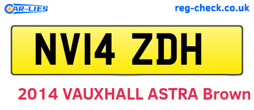 NV14ZDH are the vehicle registration plates.