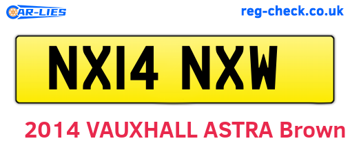 NX14NXW are the vehicle registration plates.