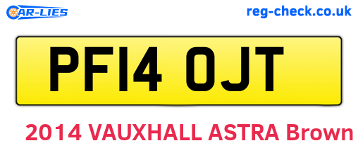 PF14OJT are the vehicle registration plates.