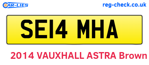 SE14MHA are the vehicle registration plates.