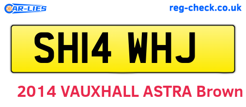 SH14WHJ are the vehicle registration plates.