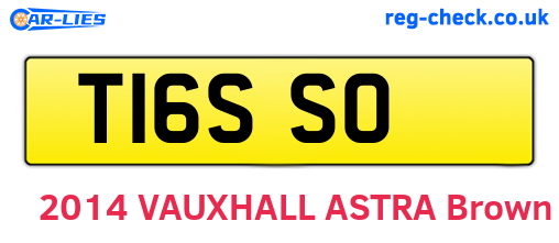 T16SSO are the vehicle registration plates.