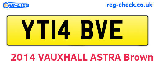 YT14BVE are the vehicle registration plates.