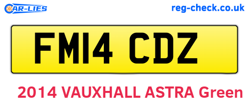 FM14CDZ are the vehicle registration plates.