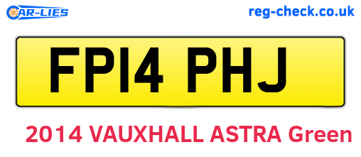 FP14PHJ are the vehicle registration plates.