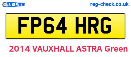 FP64HRG are the vehicle registration plates.