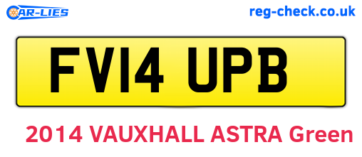FV14UPB are the vehicle registration plates.