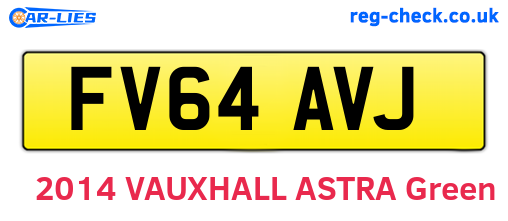 FV64AVJ are the vehicle registration plates.