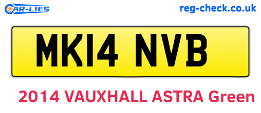 MK14NVB are the vehicle registration plates.