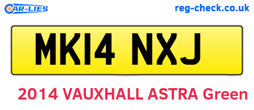 MK14NXJ are the vehicle registration plates.