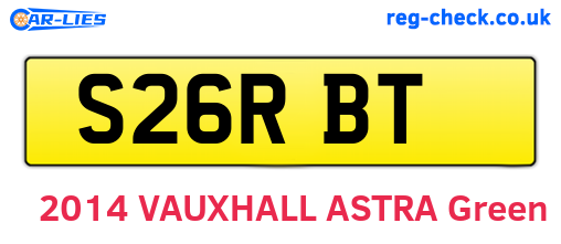 S26RBT are the vehicle registration plates.