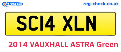 SC14XLN are the vehicle registration plates.