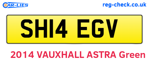 SH14EGV are the vehicle registration plates.