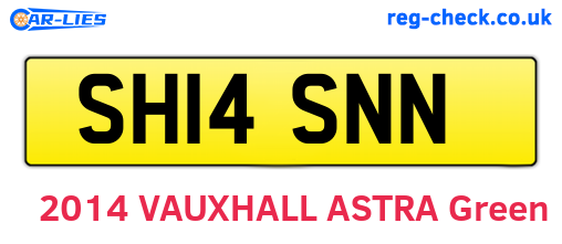 SH14SNN are the vehicle registration plates.