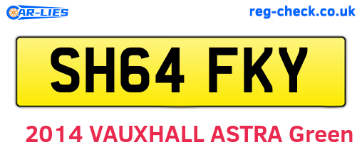 SH64FKY are the vehicle registration plates.