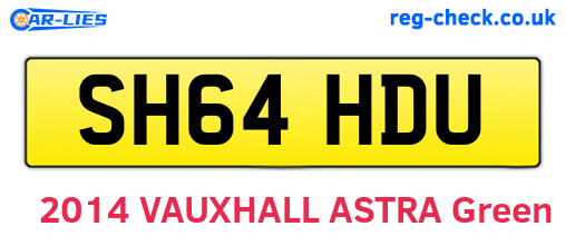 SH64HDU are the vehicle registration plates.