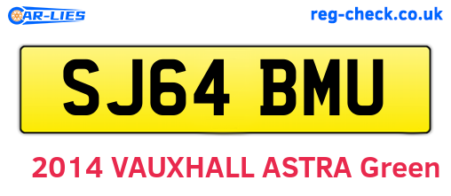 SJ64BMU are the vehicle registration plates.