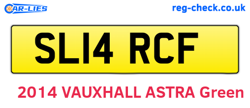 SL14RCF are the vehicle registration plates.