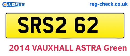 SRS262 are the vehicle registration plates.