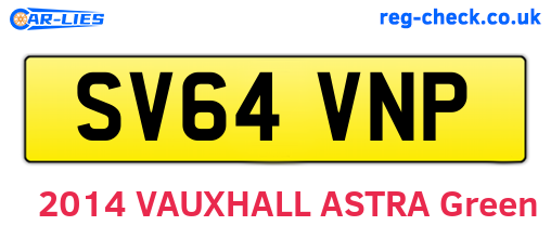 SV64VNP are the vehicle registration plates.