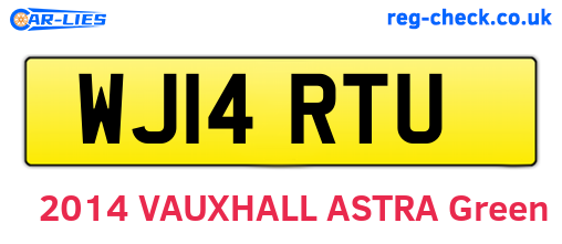 WJ14RTU are the vehicle registration plates.