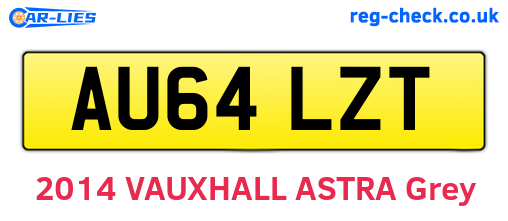 AU64LZT are the vehicle registration plates.