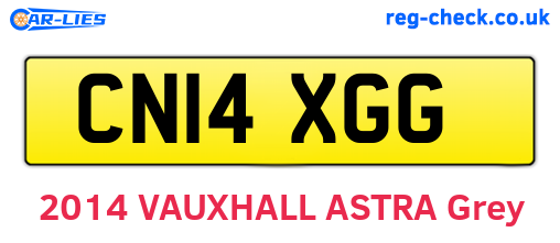 CN14XGG are the vehicle registration plates.