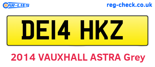 DE14HKZ are the vehicle registration plates.