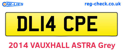 DL14CPE are the vehicle registration plates.