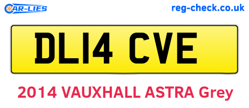 DL14CVE are the vehicle registration plates.
