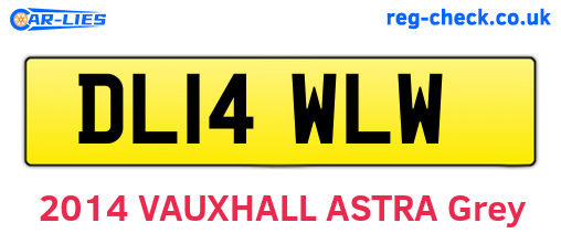 DL14WLW are the vehicle registration plates.