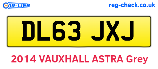 DL63JXJ are the vehicle registration plates.